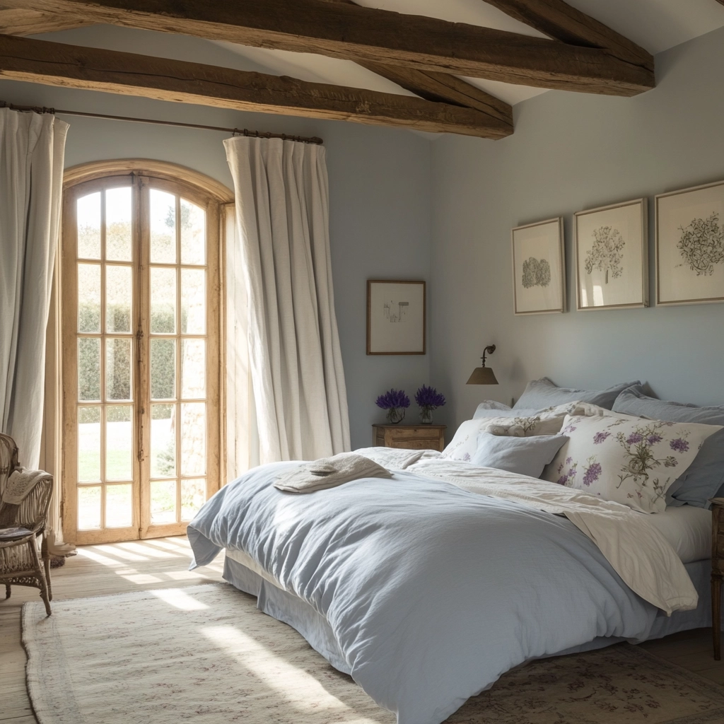 farmhouse blue bedroom 40