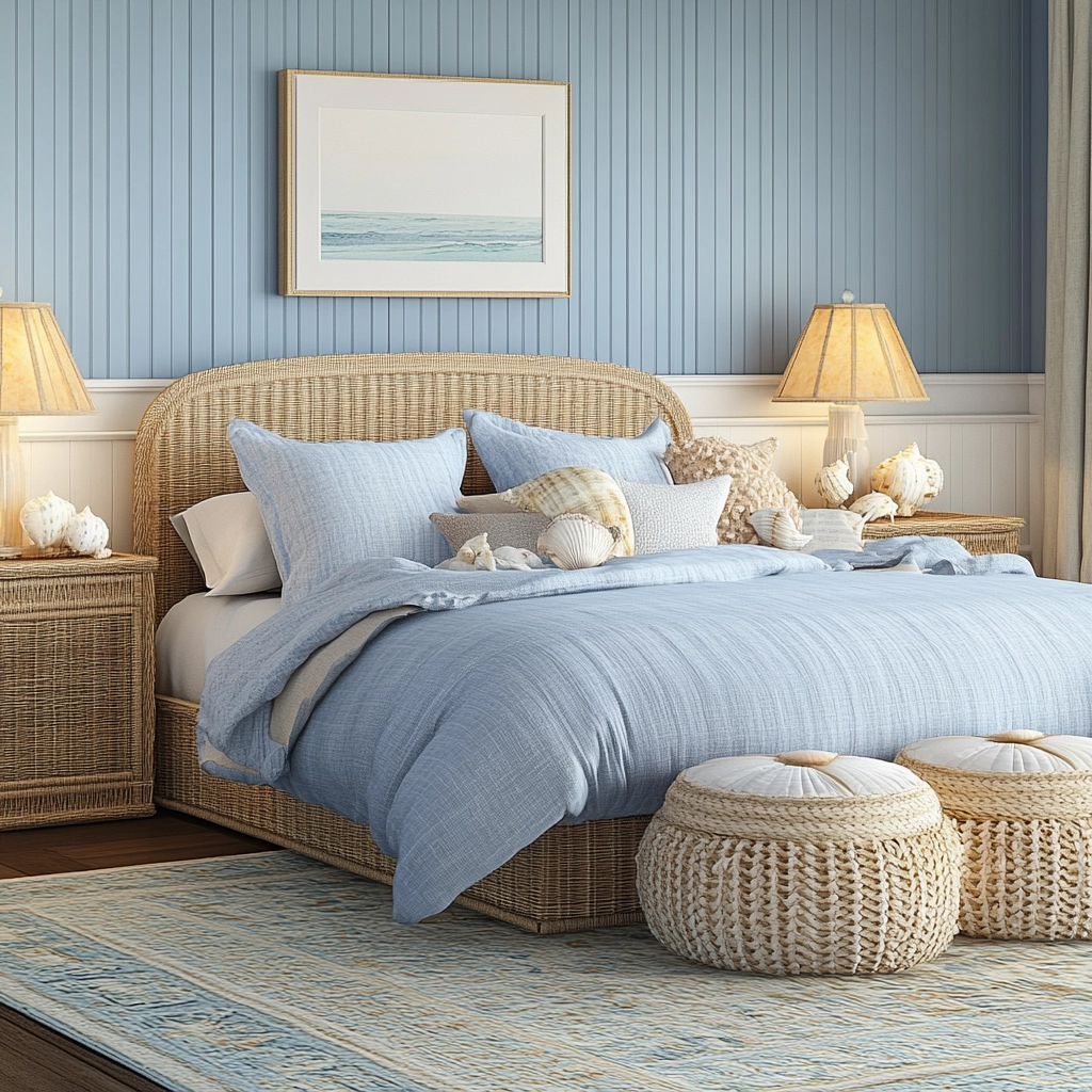 farmhouse blue bedroom 7