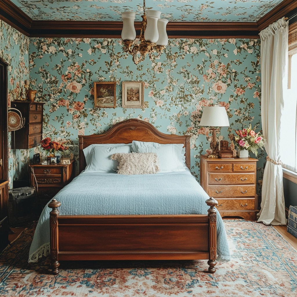 farmhouse blue bedroom 71