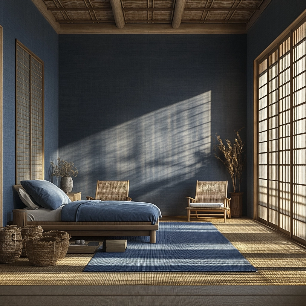 farmhouse blue bedroom 76
