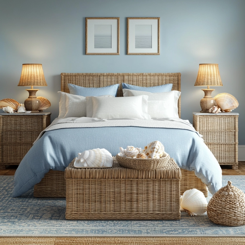 farmhouse blue bedroom 8