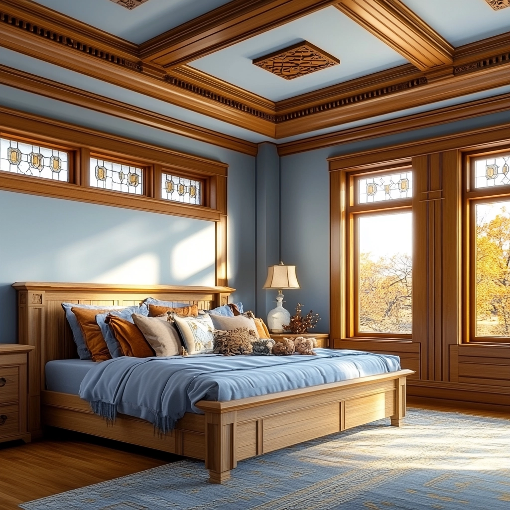 farmhouse blue bedroom 80