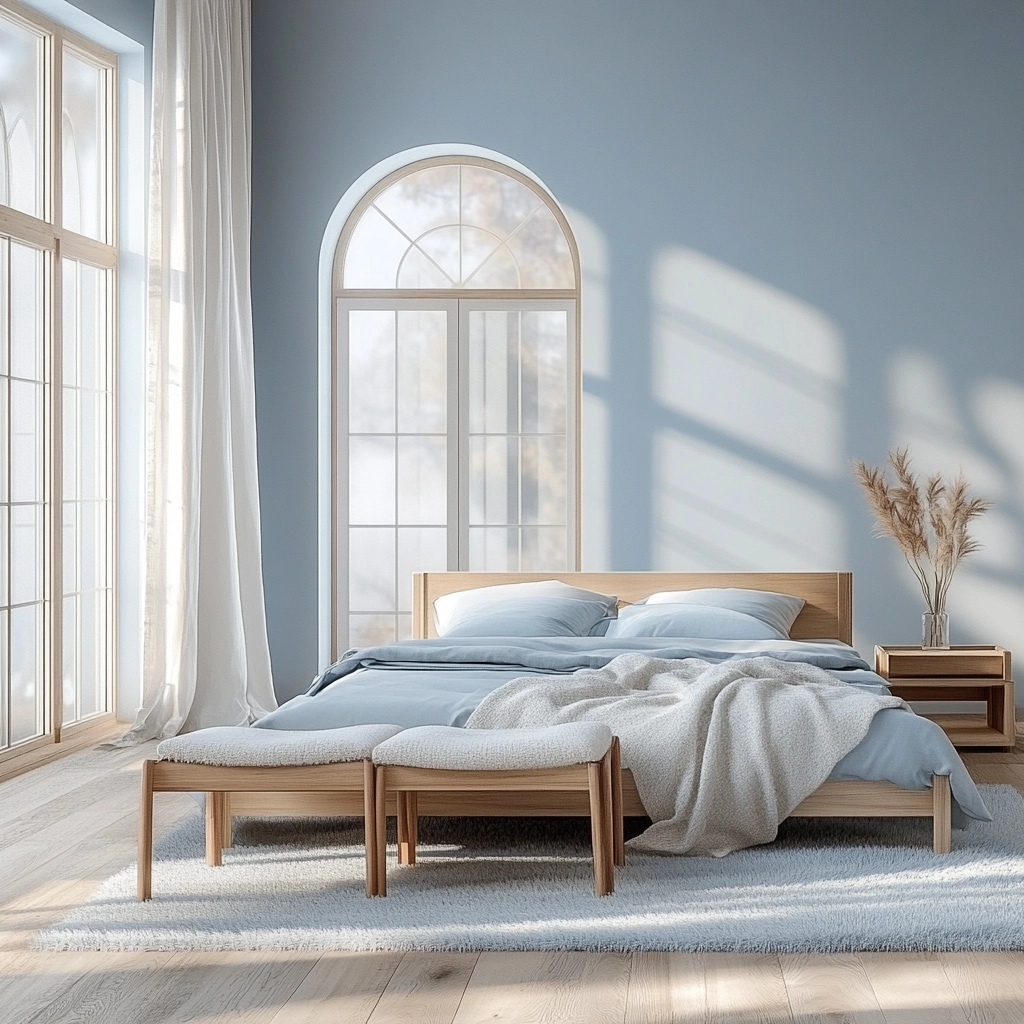 farmhouse blue bedroom 9
