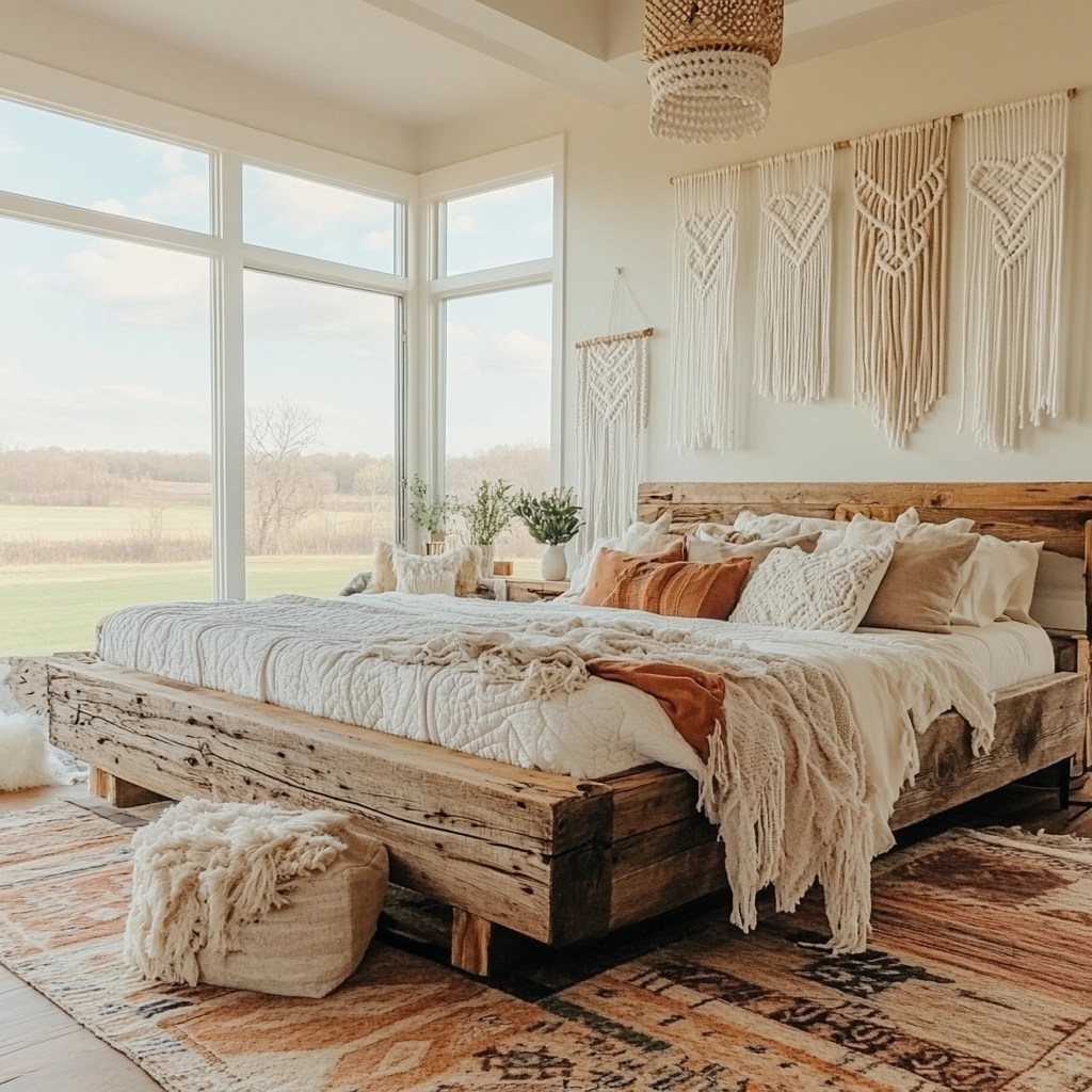 farmhouse boho bedroom 1