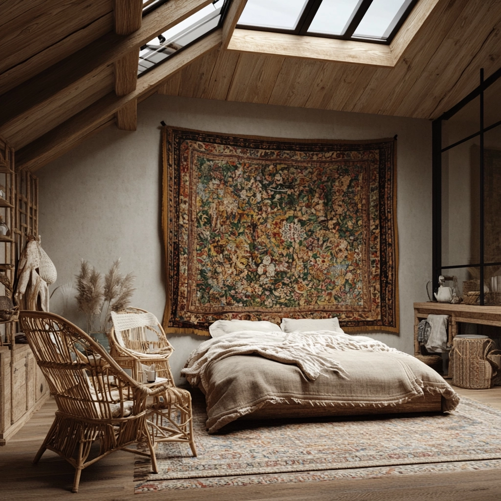 farmhouse boho bedroom 15