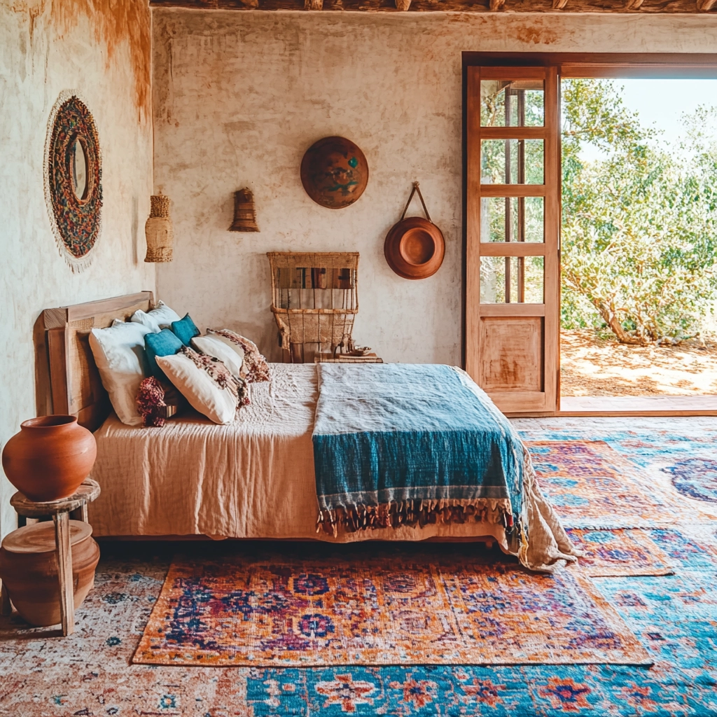 farmhouse boho bedroom 36