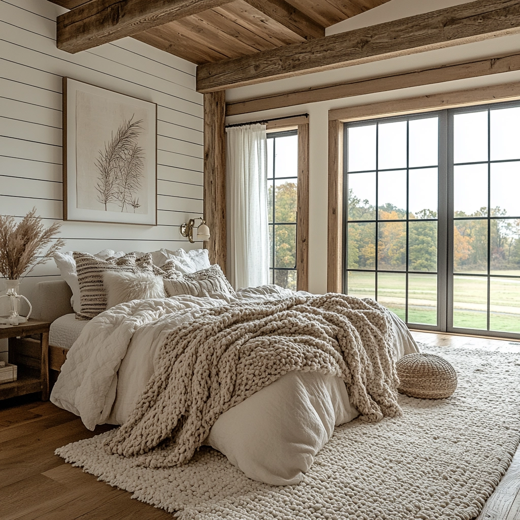 farmhouse boho bedroom 37