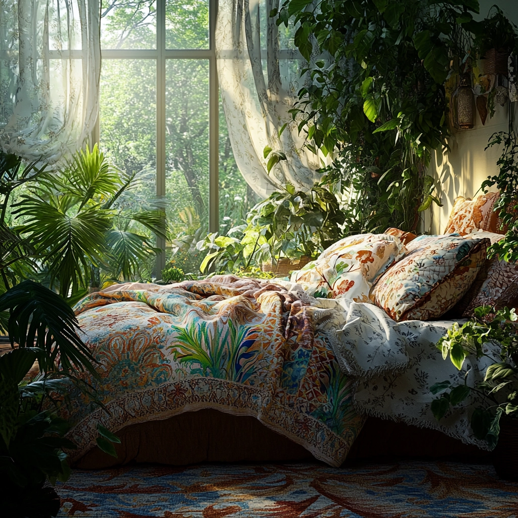 farmhouse boho bedroom 44