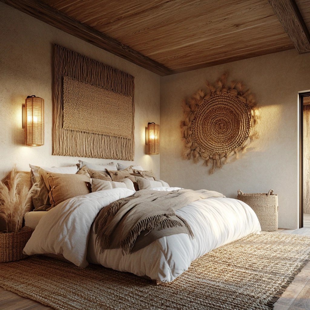 farmhouse boho bedroom 47
