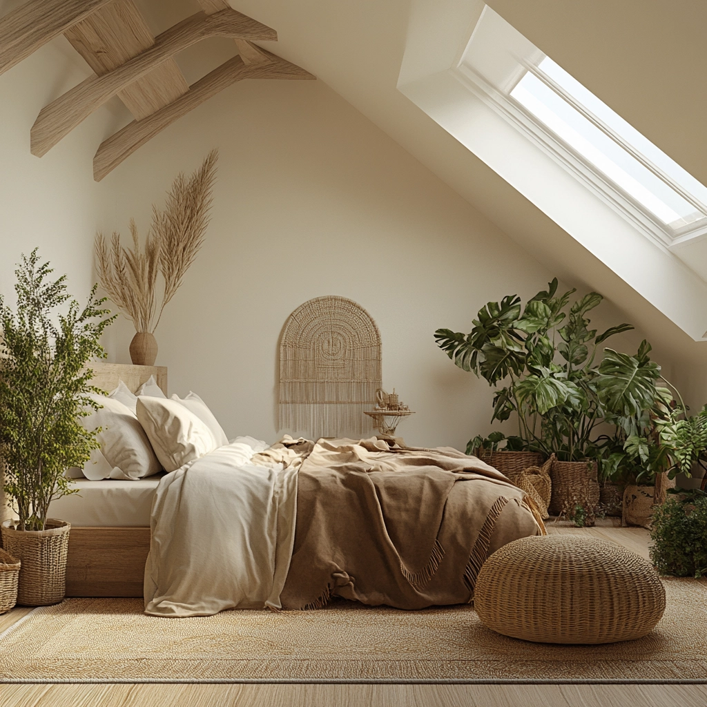 farmhouse boho bedroom 73