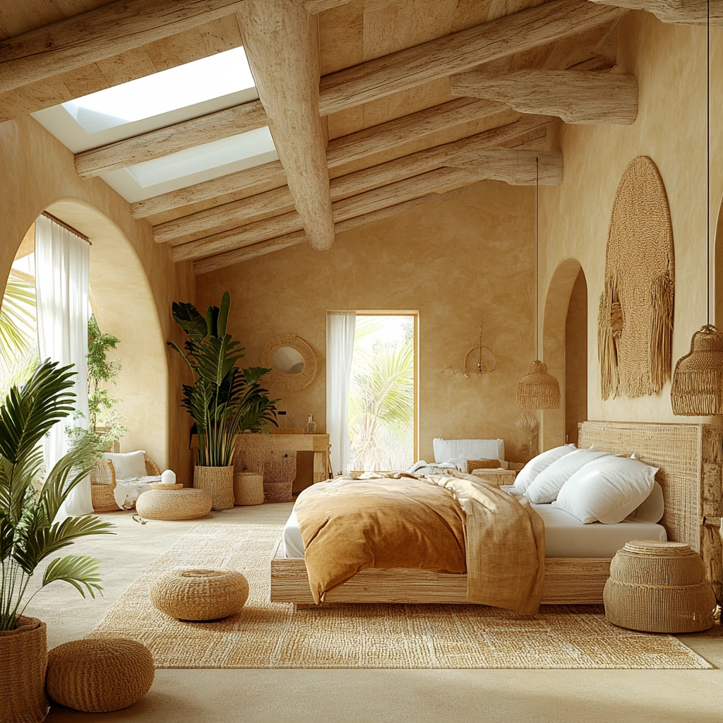 farmhouse boho bedroom 75
