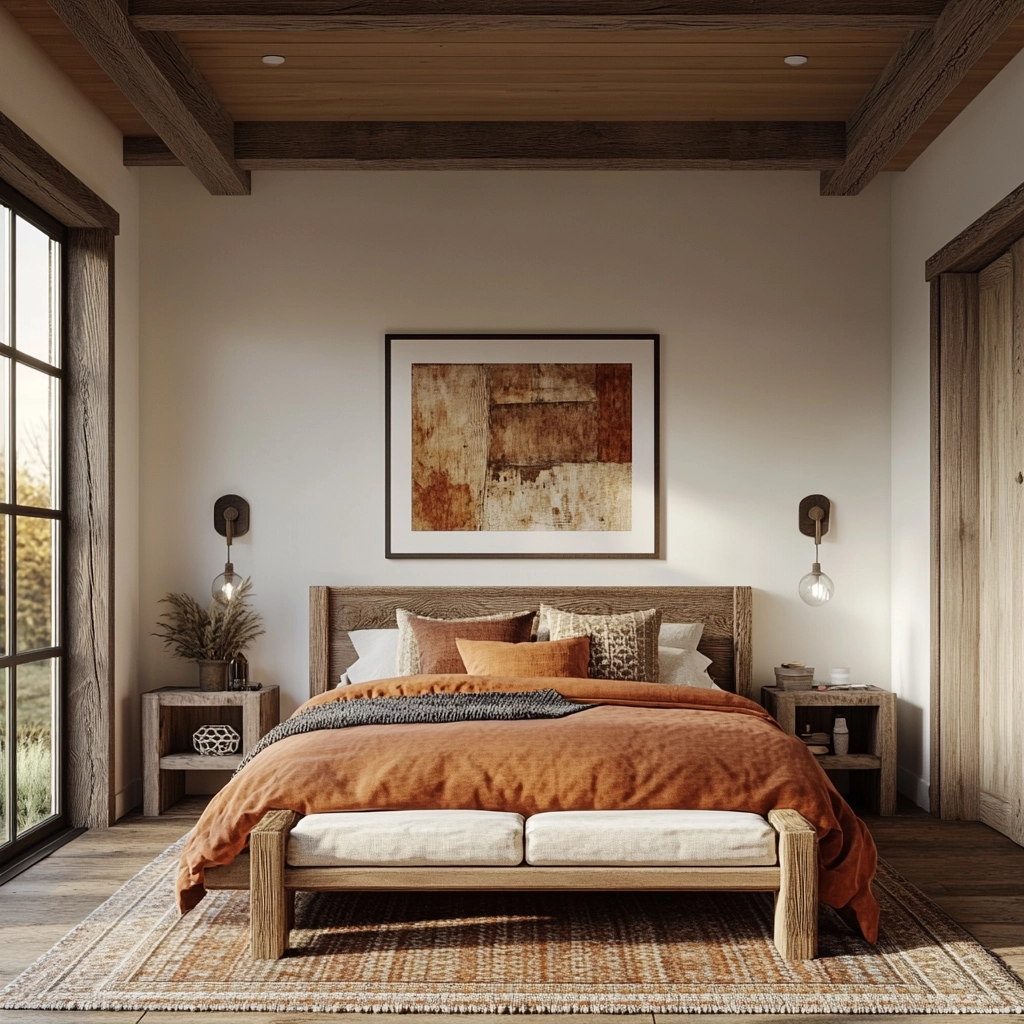 farmhouse boho bedroom 79