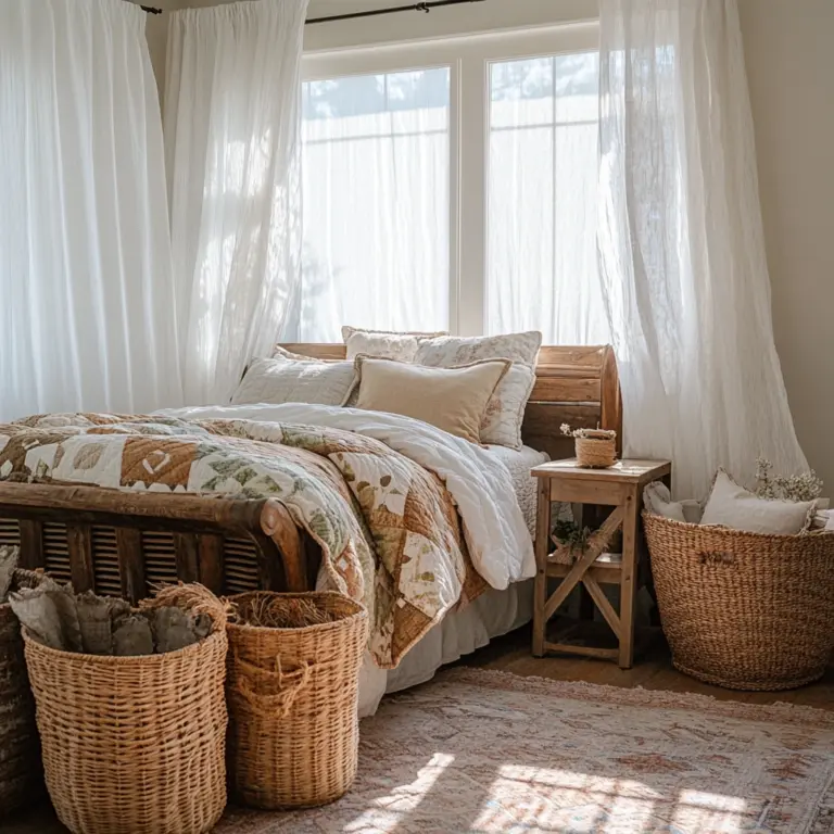 farmhouse chic bedroom decor 1