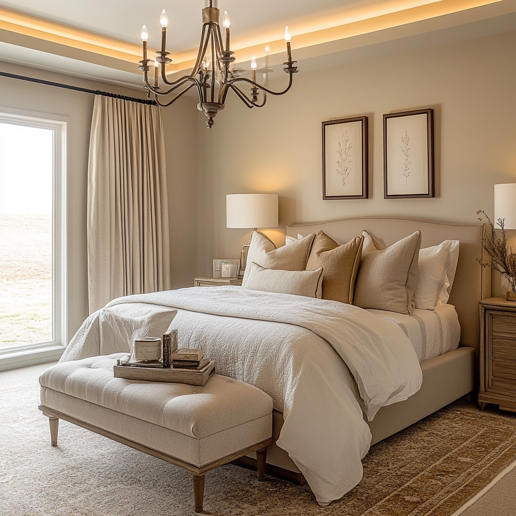farmhouse chic bedroom decor 74