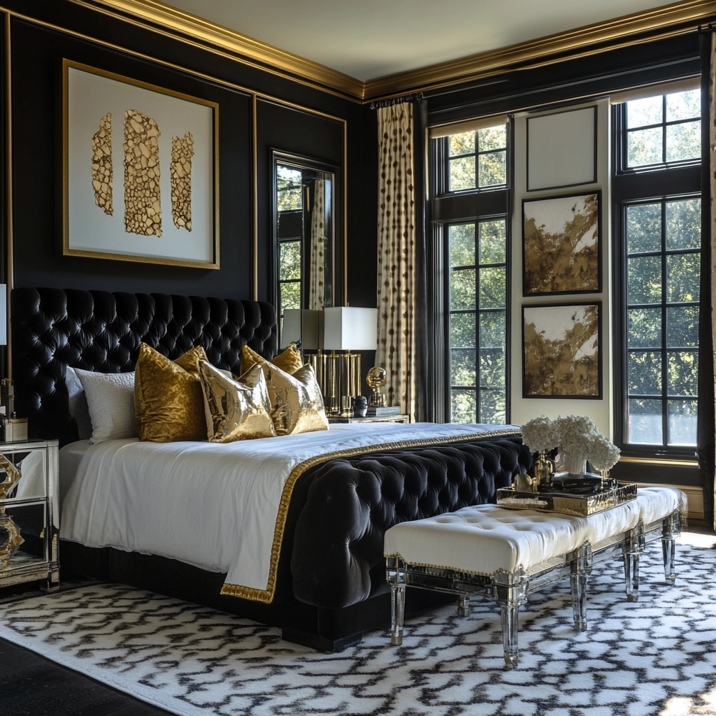 farmhouse glam bedroom 35
