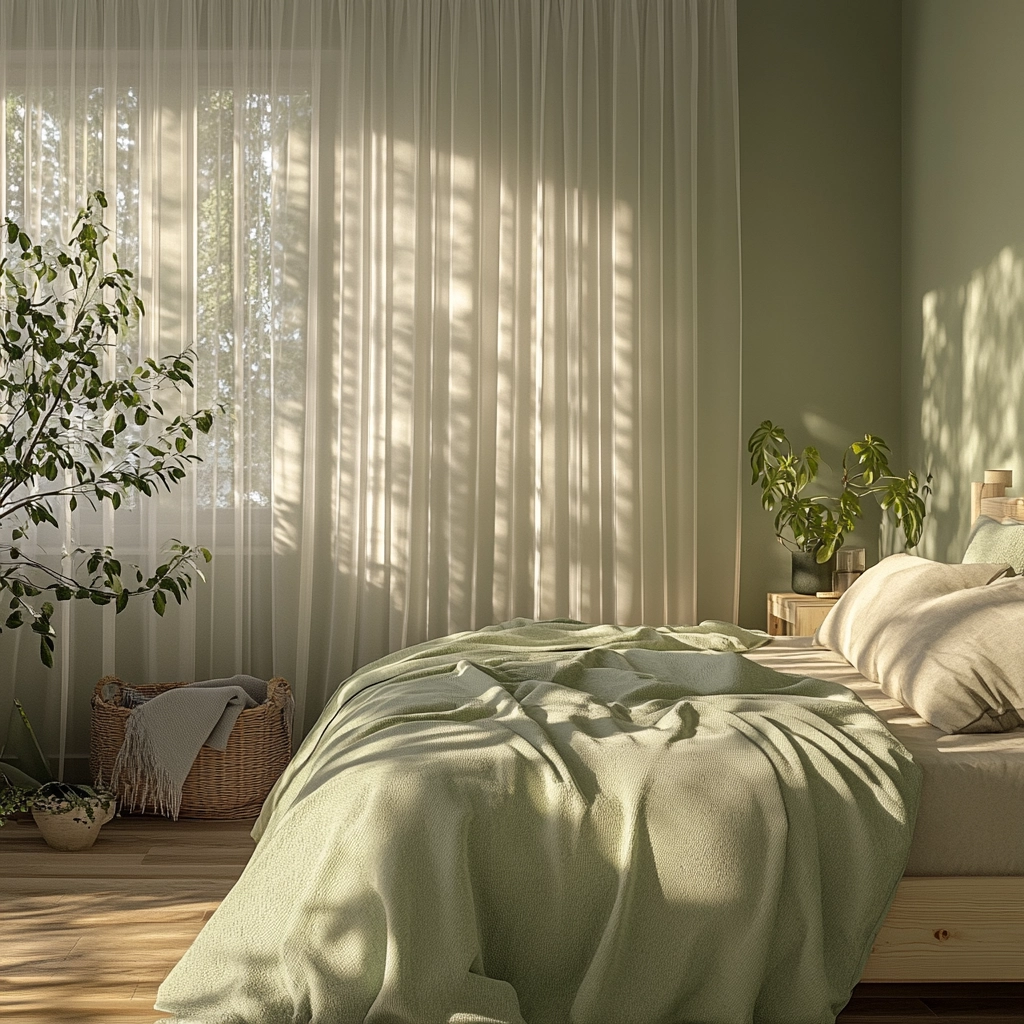 farmhouse green bedroom 11