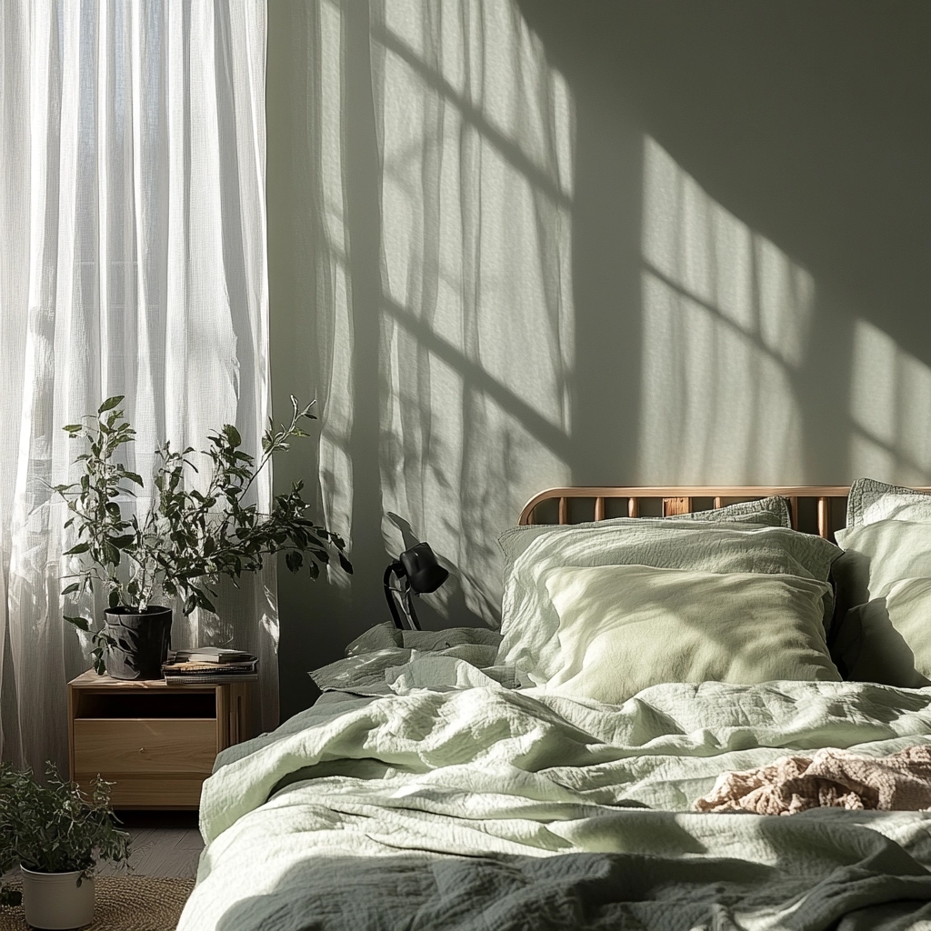 farmhouse green bedroom 12