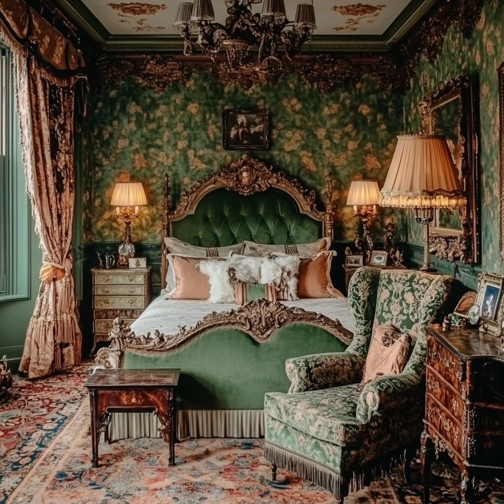 farmhouse green bedroom 17