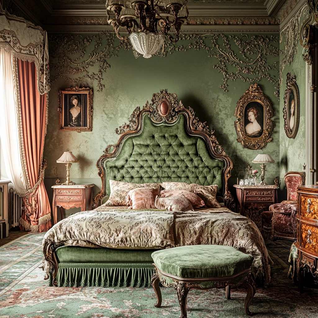 farmhouse green bedroom 18