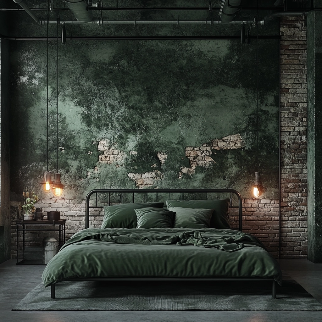 farmhouse green bedroom 28