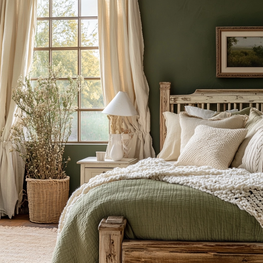 farmhouse green bedroom 3