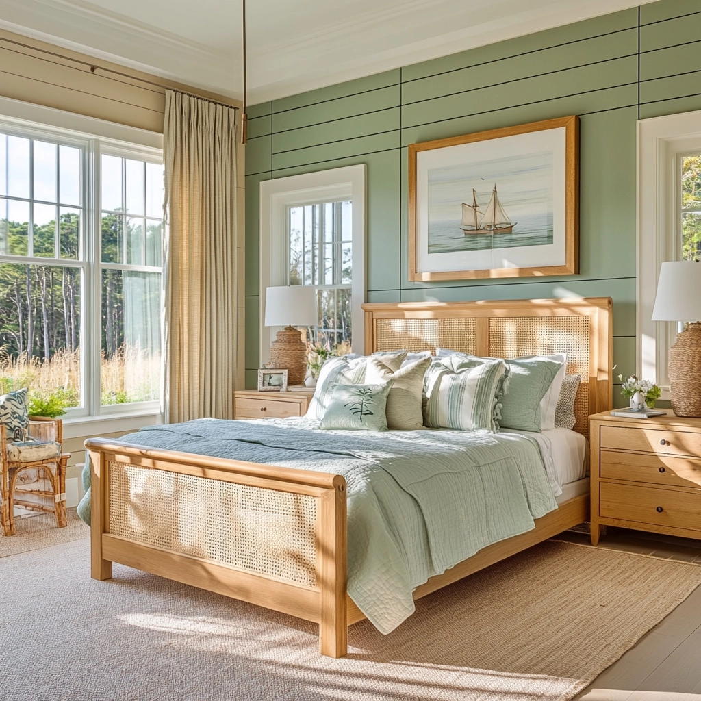 farmhouse green bedroom 30