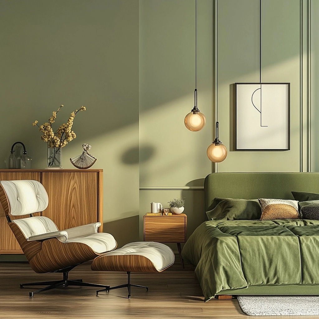 farmhouse green bedroom 36