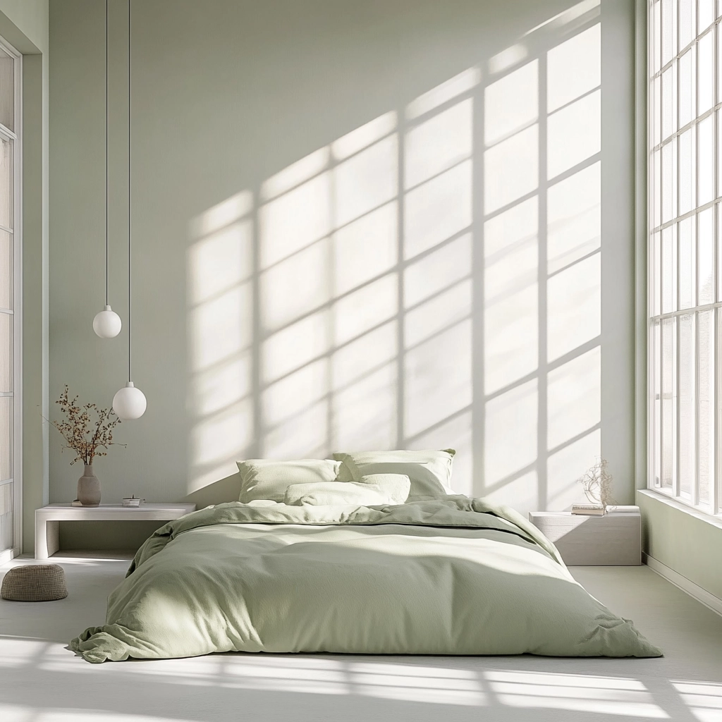 farmhouse green bedroom 38
