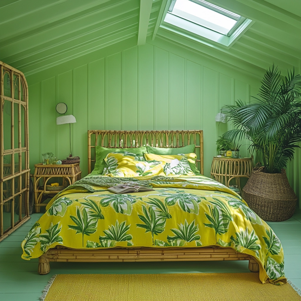 farmhouse green bedroom 43