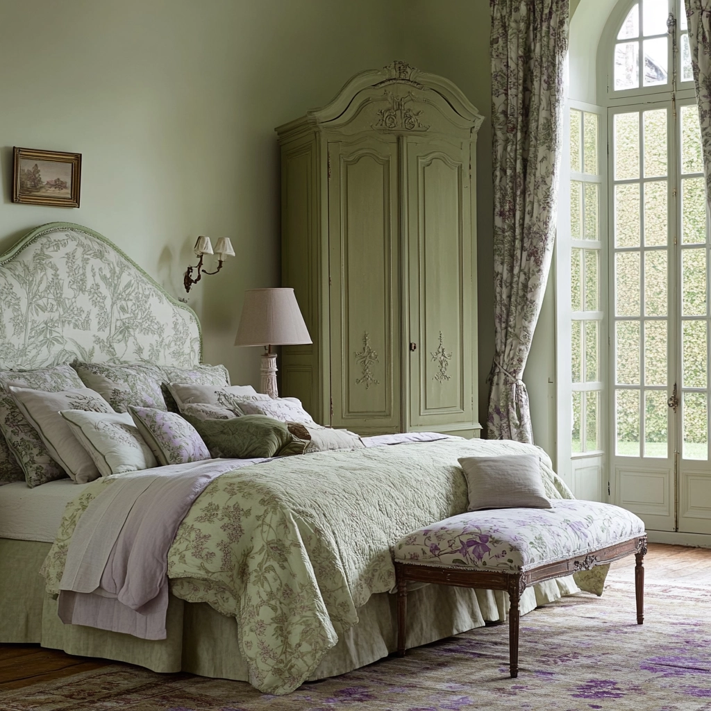 farmhouse green bedroom 53