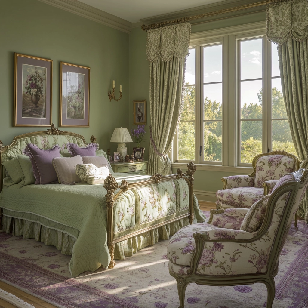 farmhouse green bedroom 54