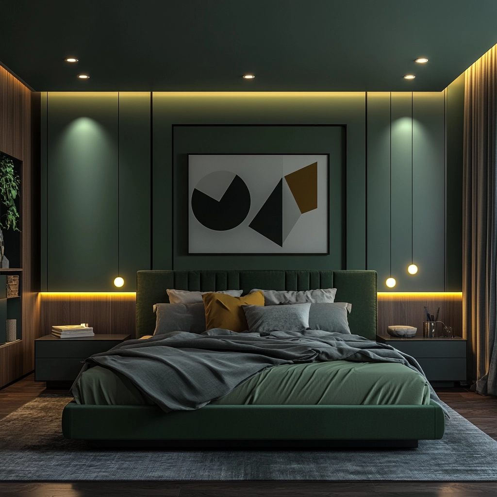 farmhouse green bedroom 59