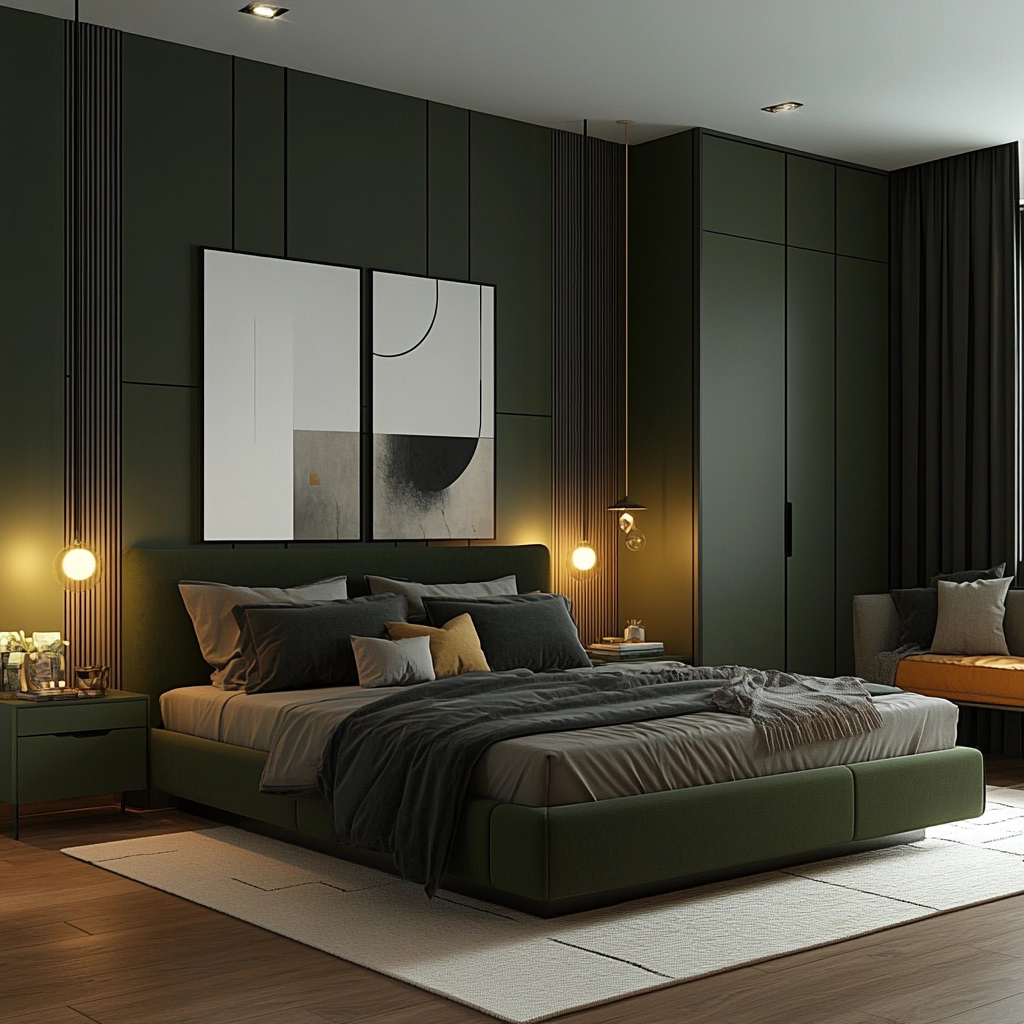 farmhouse green bedroom 60