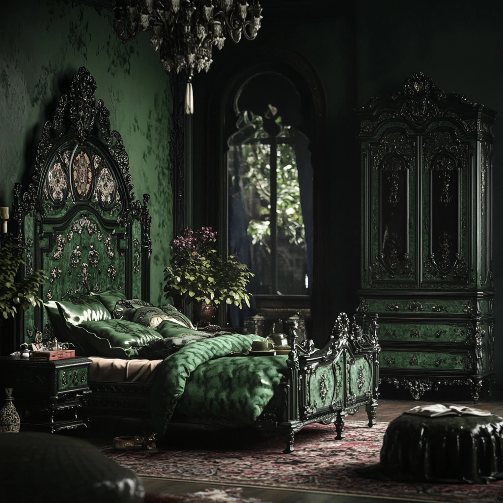 farmhouse green bedroom 62