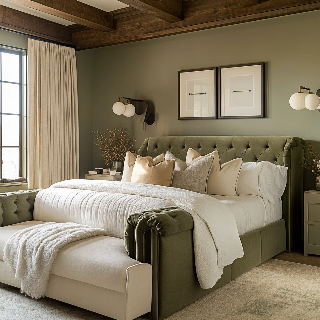farmhouse green bedroom 65