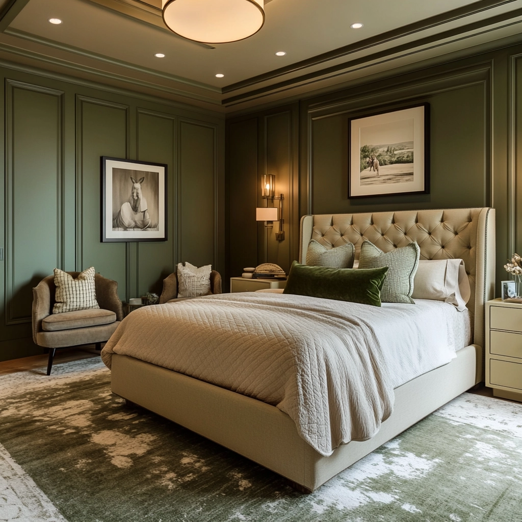 farmhouse green bedroom 68