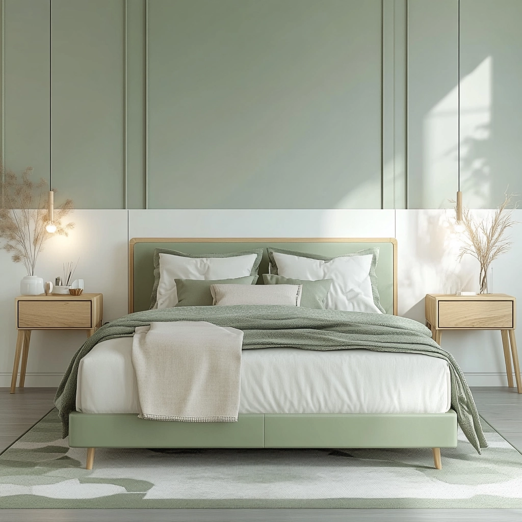 farmhouse green bedroom 7