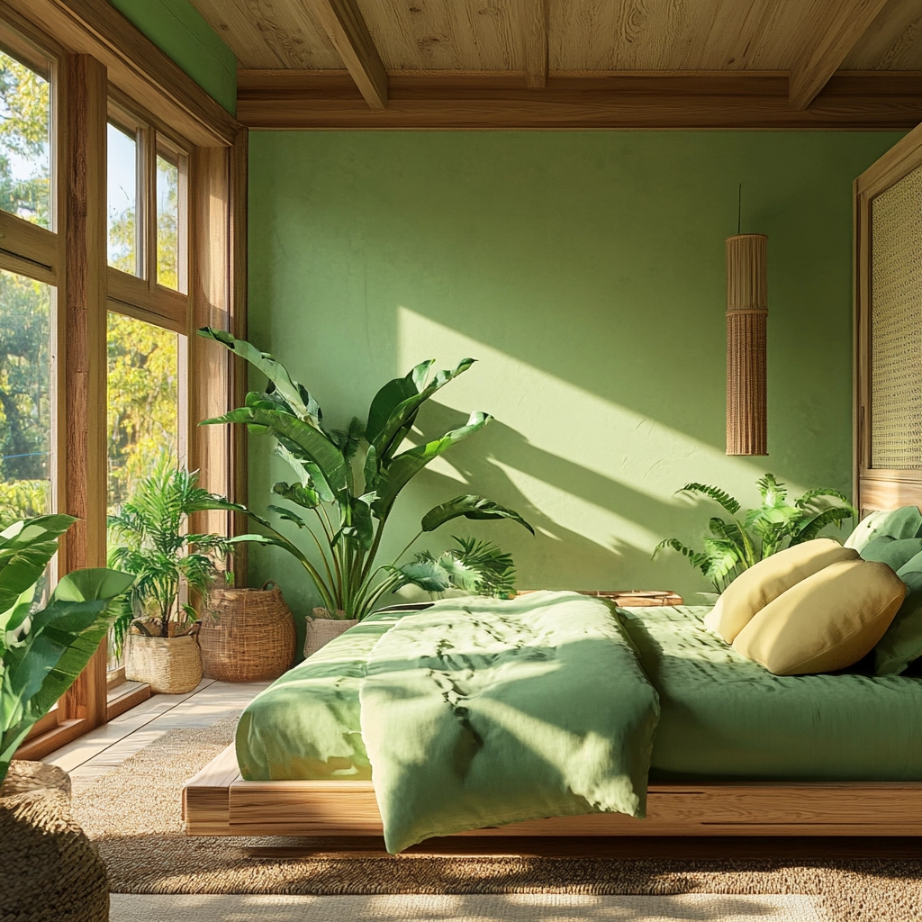 farmhouse green bedroom 71