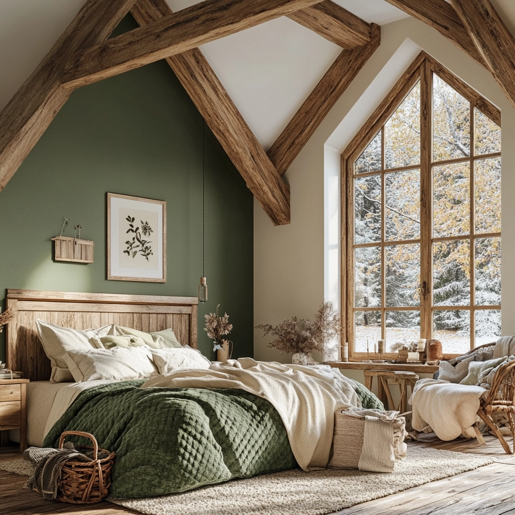 farmhouse green bedroom 75
