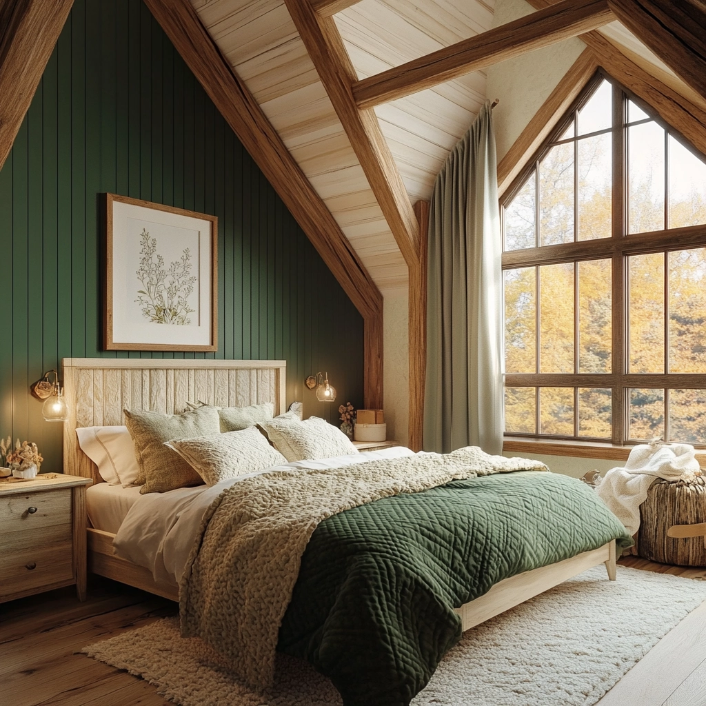 farmhouse green bedroom 76