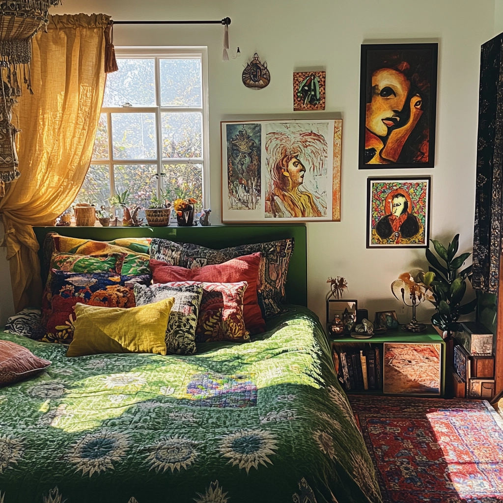 farmhouse green bedroom 77