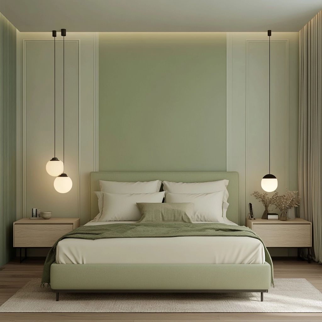farmhouse green bedroom 8