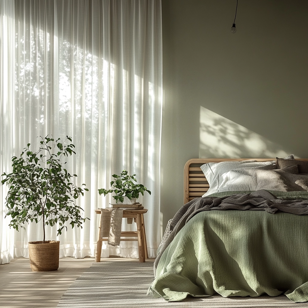 farmhouse green bedroom 9