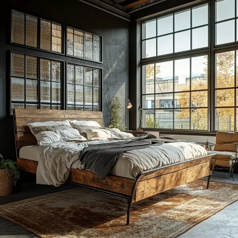 farmhouse industrial bedroom 1