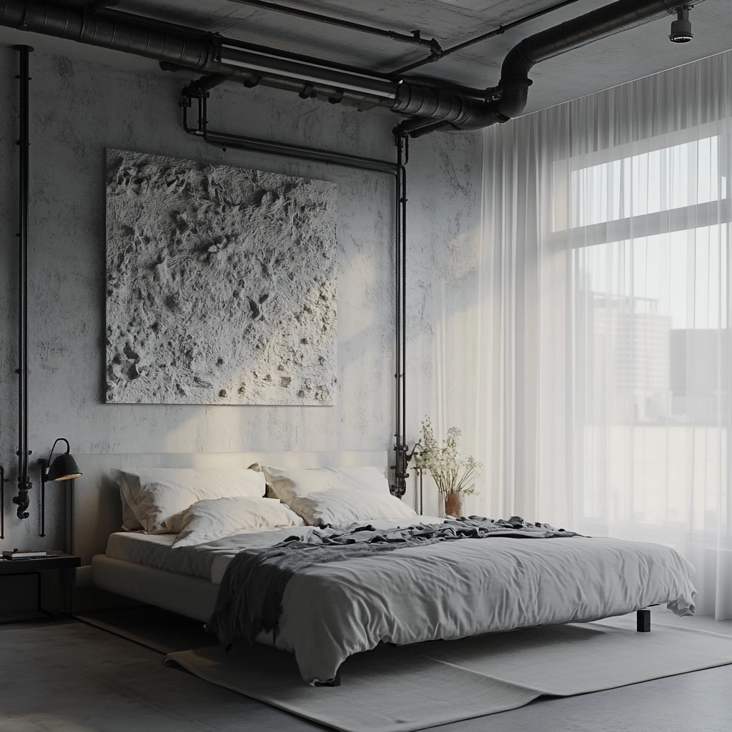 farmhouse industrial bedroom 13
