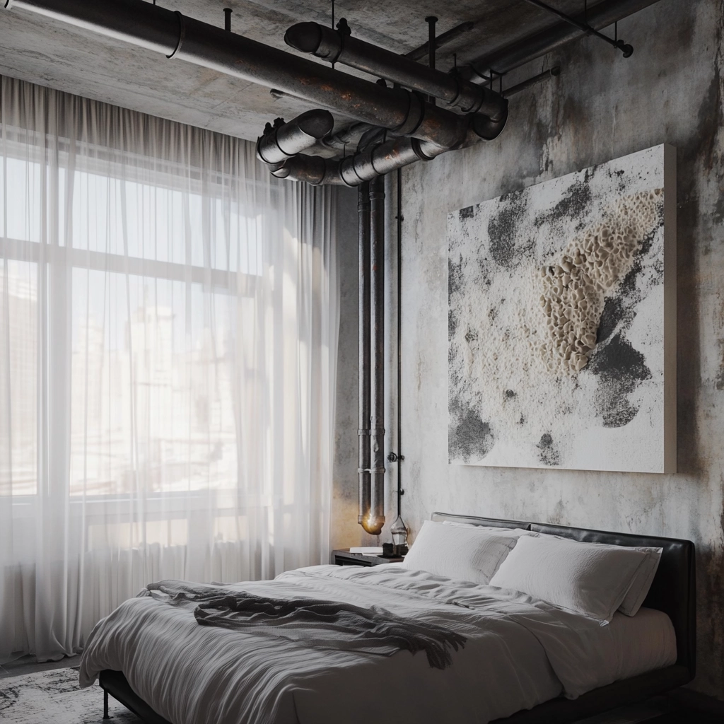 farmhouse industrial bedroom 14