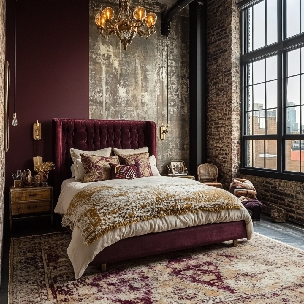 farmhouse industrial bedroom 22