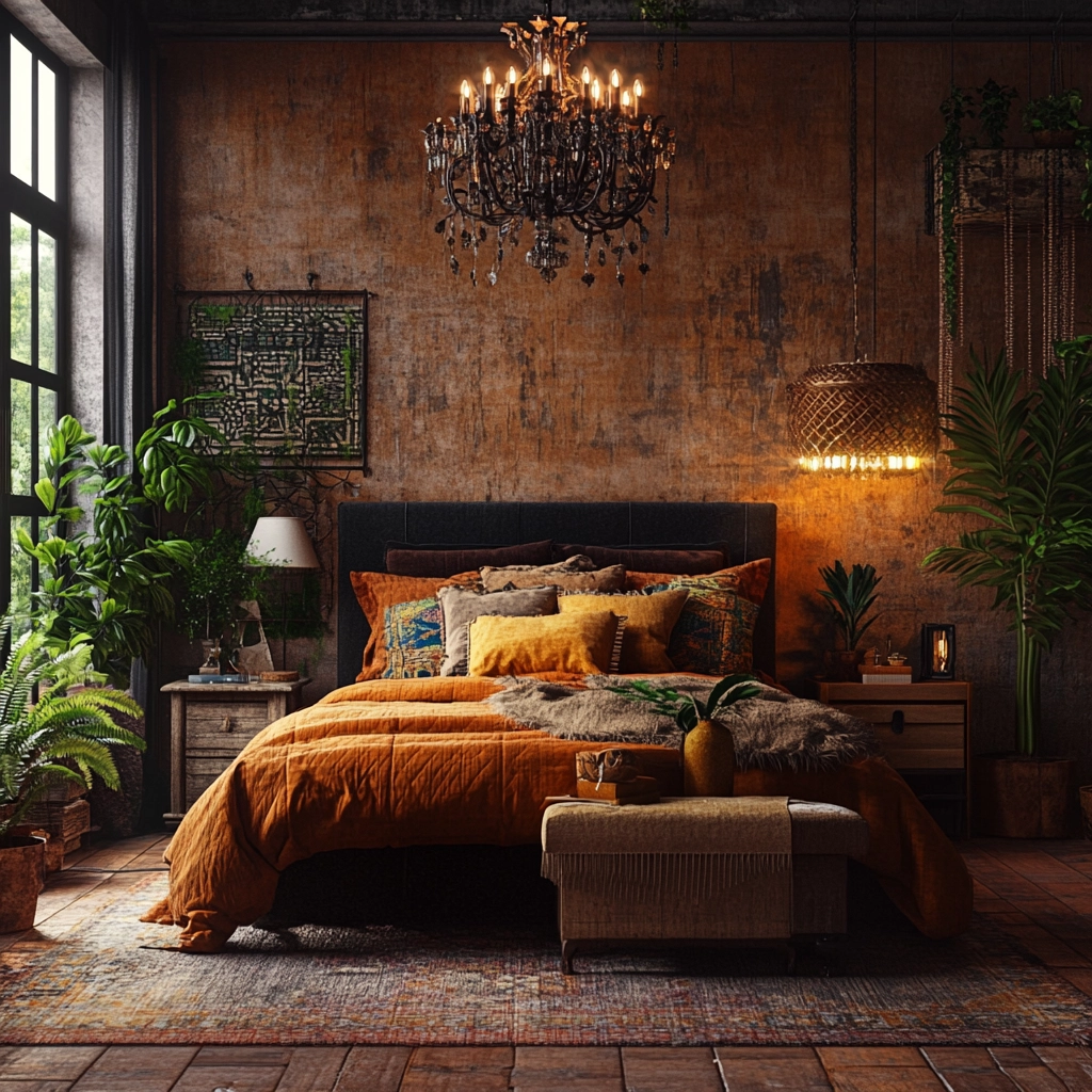farmhouse industrial bedroom 40