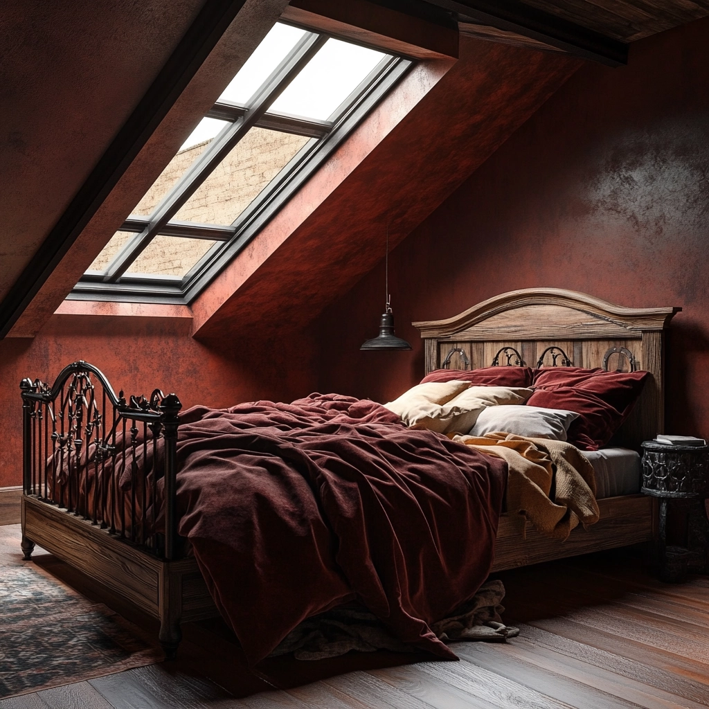 farmhouse industrial bedroom 41