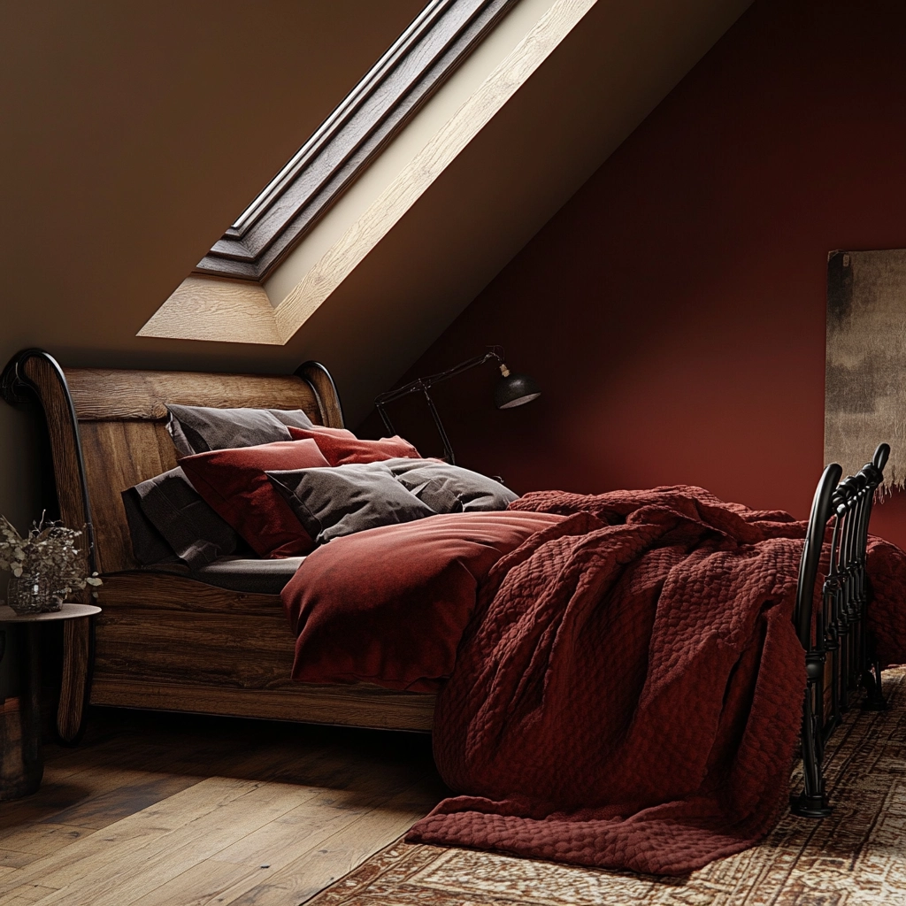 farmhouse industrial bedroom 43
